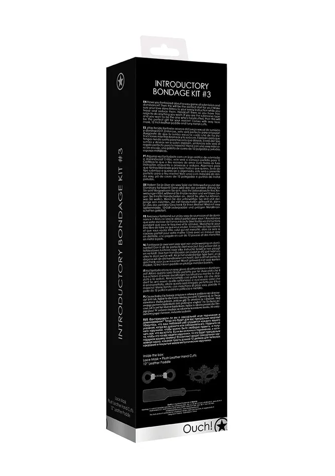 Shots America Introductory Bondage Kit 3 Black Anal