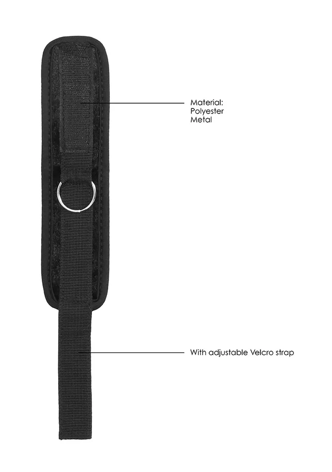 Shots America Male Sex Toys Velvet Velcro Adjustable Handcuffs
