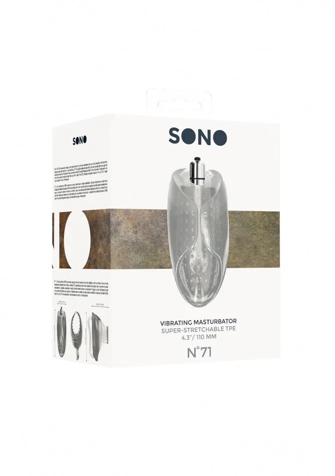 Shots America No 71 Vibrating Masturbator Translucent Male Sex Toys