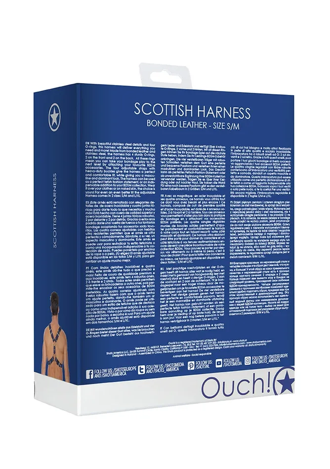 Shots America Vibrators Scottish Harness Sm Blue