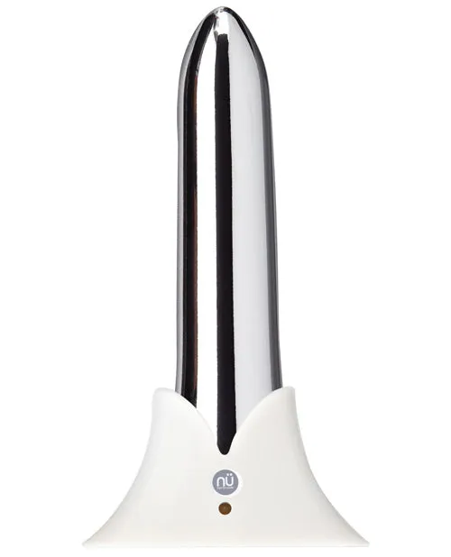 Vibrators Novel Creations Usa INC Nu Sensuelle Point Rechargeable Bullet Silver