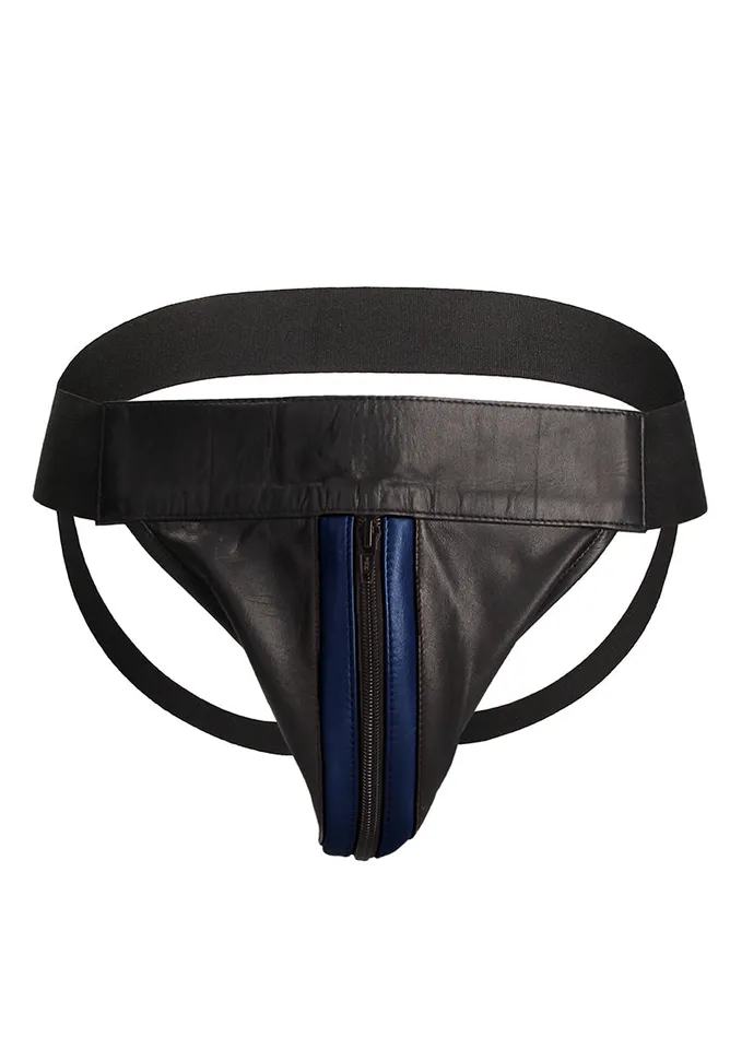 Vibrators Shots America Plain Front With Zip Jock Sm Blue