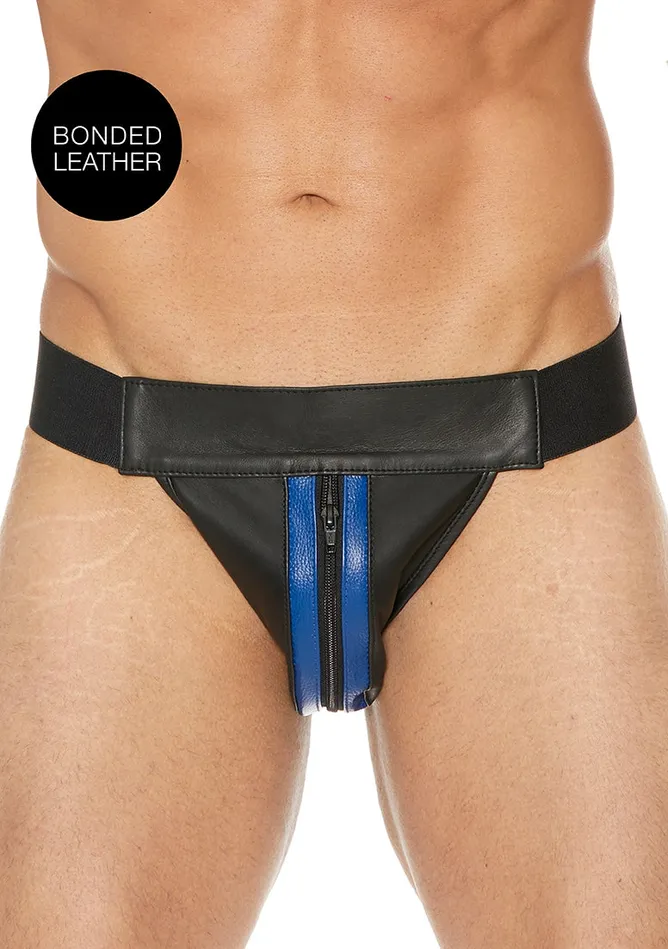 Vibrators Shots America Plain Front With Zip Jock Sm Blue