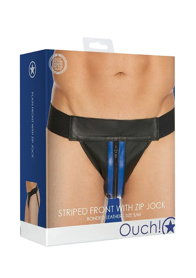 Vibrators Shots America Plain Front With Zip Jock Sm Blue