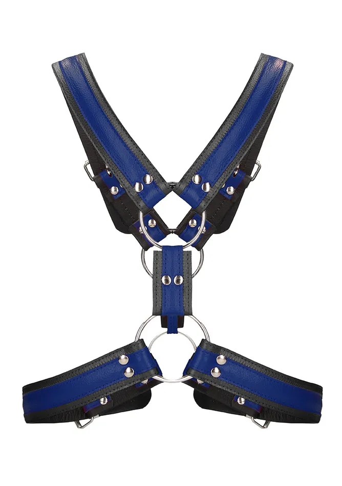 Vibrators Shots America Scottish Harness Lxl Blue