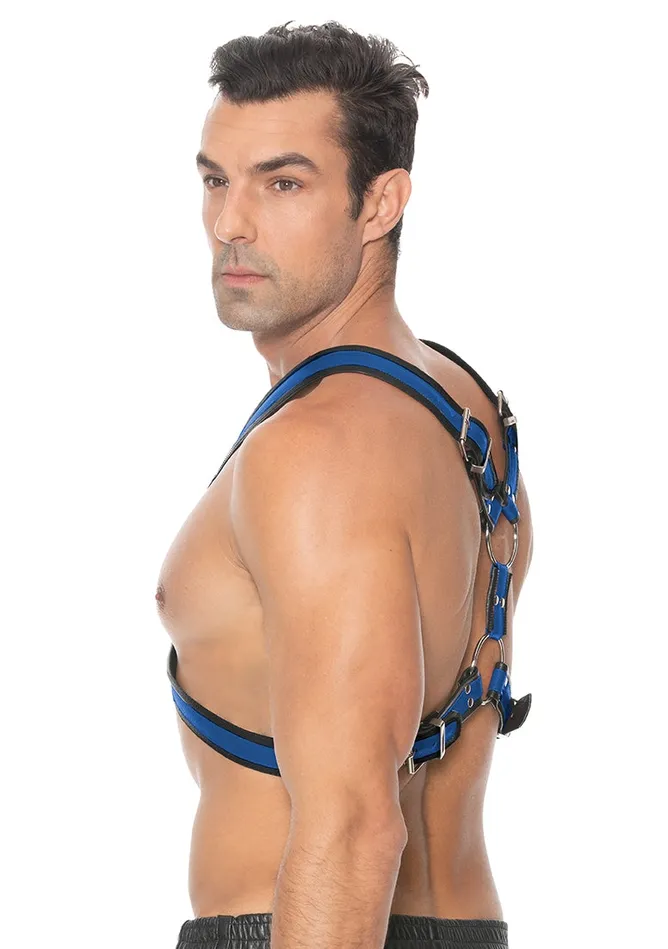 Vibrators Shots America Scottish Harness Lxl Blue