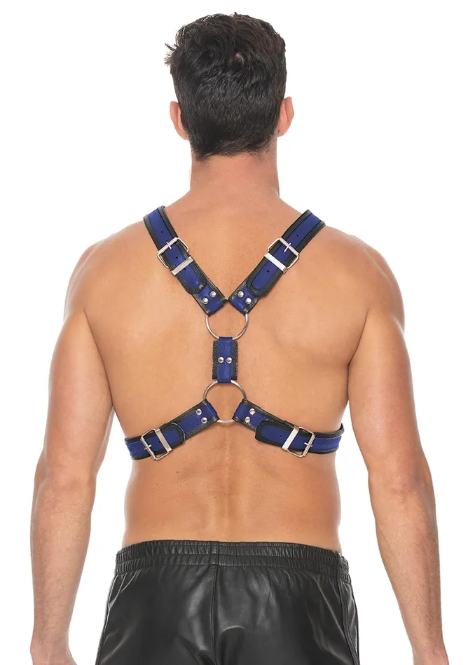Vibrators Shots America Scottish Harness Lxl Blue