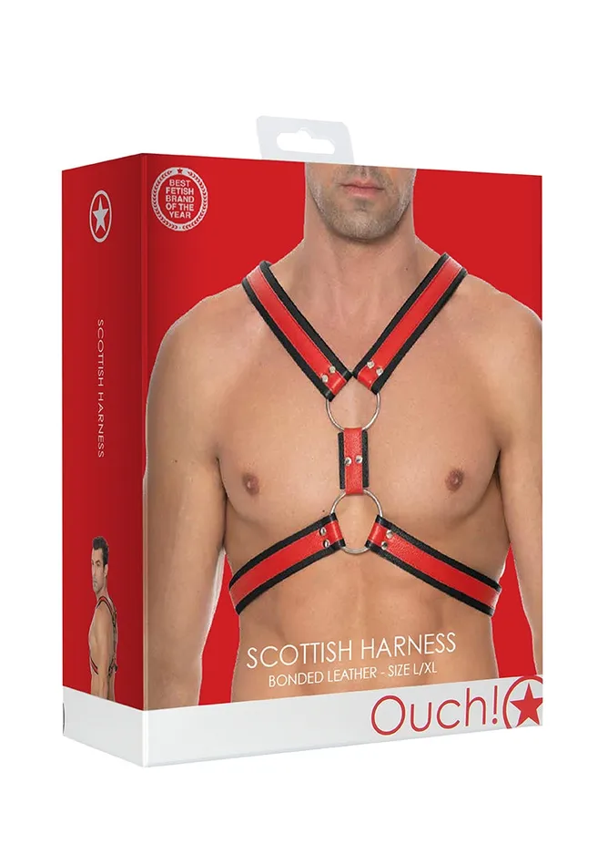 Vibrators Shots America Scottish Harness Lxl Red