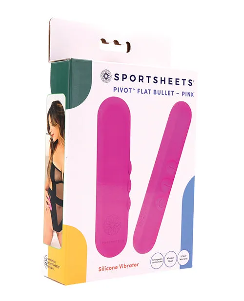 Vibrators Sportsheets International Sportsheets Pivot Flat Bullet Vibrator Pink