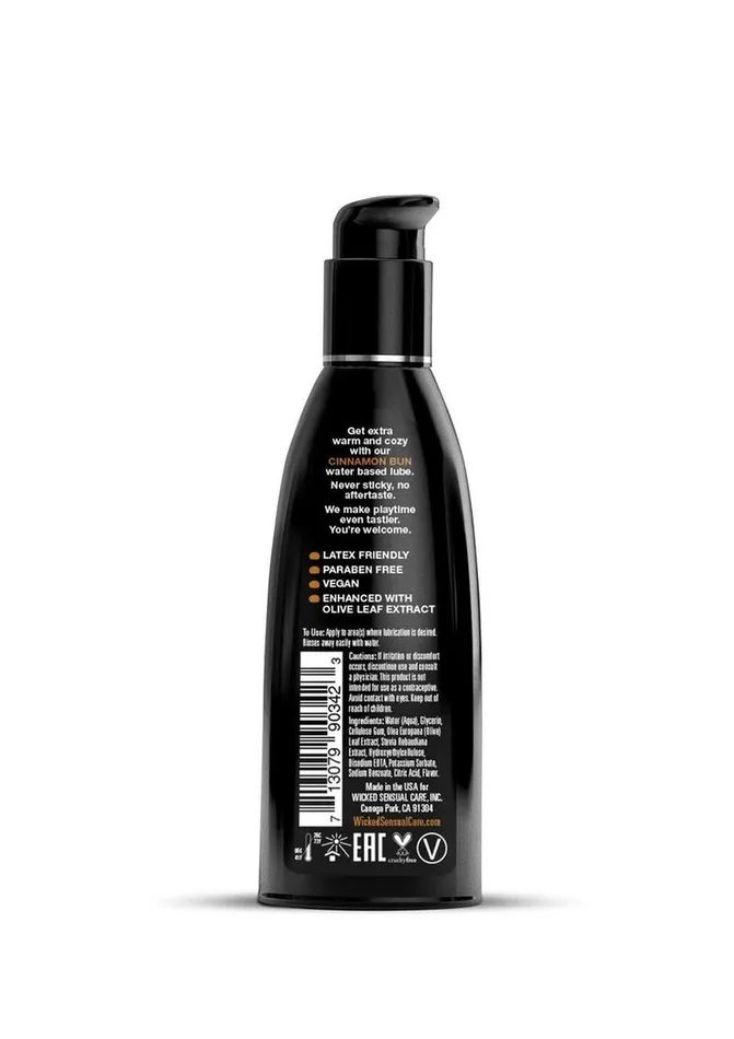 Wicked Aqua Lubricants Wicked Aqua Water Based Flavored Lubricant Cinnamon Bun Wicked Aqua Lubricants Wicked Aqua Water Based Flavored Lubricant Cinnamon Bun
