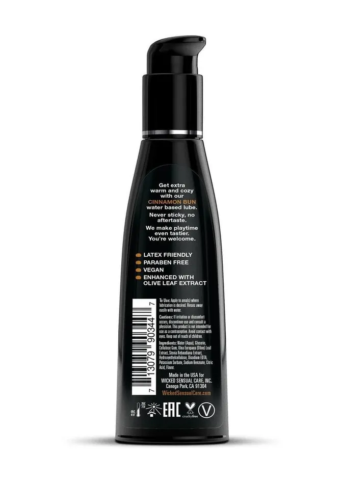 Wicked Aqua Lubricants Wicked Aqua Water Based Flavored Lubricant Cinnamon Bun