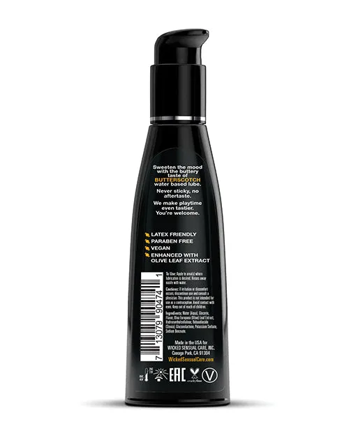 Wicked Sensual Care Lubricants Wicked Sensual Care Aqua Water Based Lubricant 4 oz Butterscotch