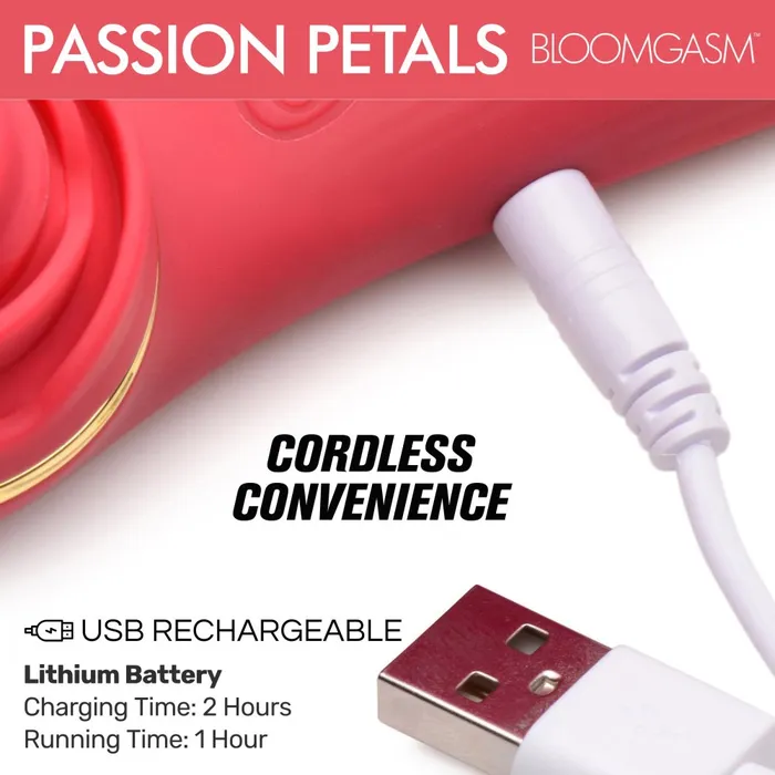 Xr LLC Vibrators Bloomgasm Passion Petals Rose Vibe Red