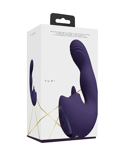 Yumi Triple Action GSpot Vibrator Stimulator Purple Shots America LLC Vibrators Yumi Triple Action GSpot Vibrator Stimulator Purple Shots America LLC Vibrators